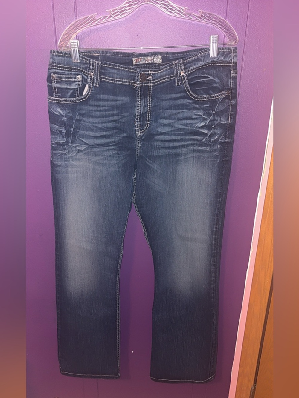 BKE Wendi Bootcut Jeans Women’s 34x33.5 Dark Wash Stretch Denim